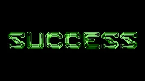 Text success in the form of printed circuit board tracks Stock Footage 104329543