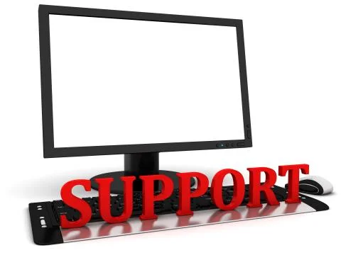 Text Support on the keyboard Stock Illustration