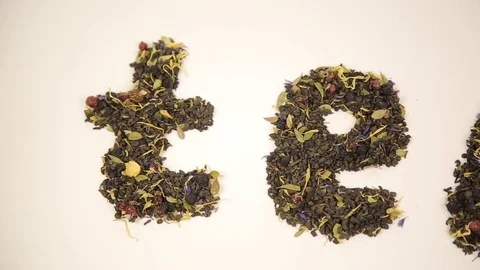 Text TEA green Stock Footage