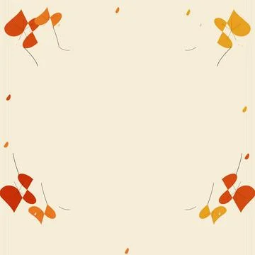 Text Template with AUTUMN leaves on each corner Stock Illustration