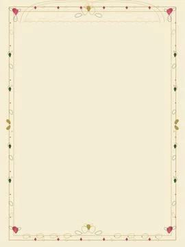 Text Template with Decorative Border Stock Illustration