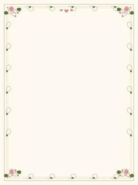Text template a paper or page with decorative corner and border Stock Illustration