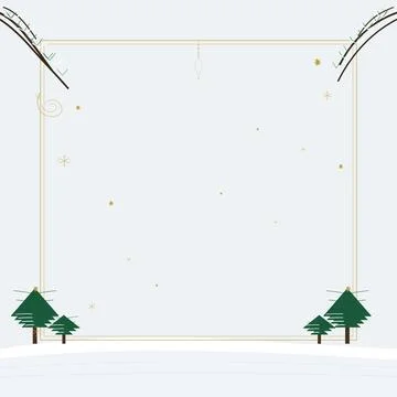 Text template a paper or page with winter theme decorations Stock Illustration