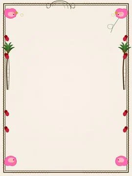 Text template a paper or page with decorative corner and border Stock Illustration