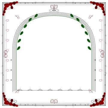 Text Template space for text with decorative border and center Stock Illustration