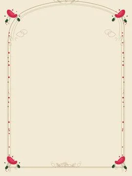 Text template space for text with decorative corner and border Stock Illustration