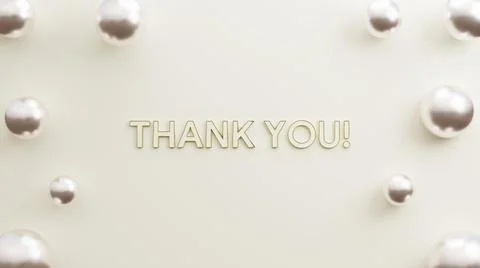 Text thank you modern gold with white background minimalist style 3d Stock Illustration