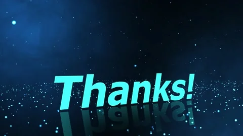 Text thanks. animation against background of blue abstract particles Stock Footage 166820956