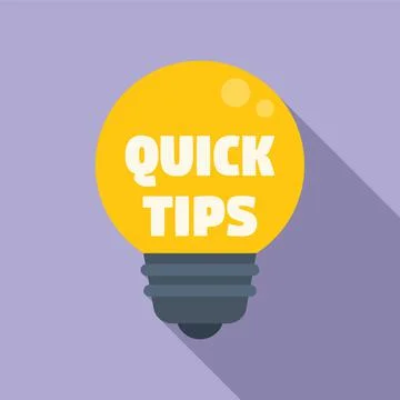 Text tip icon flat vector. Idea advice Stock Illustration
