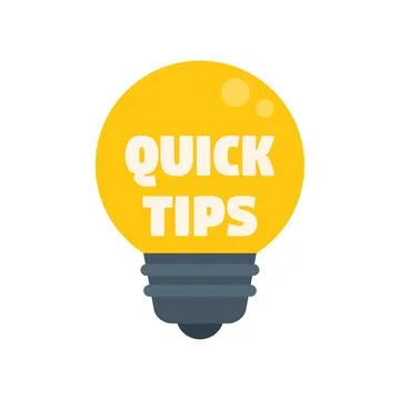 Text tip icon flat vector. Idea advice Stock Illustration