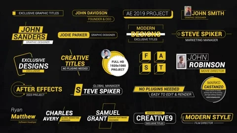 Text Titles Pack Stock After Effects