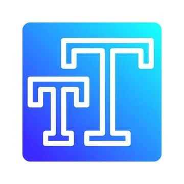 Text Tool Icon for Graphic Design Interface Stock Illustration