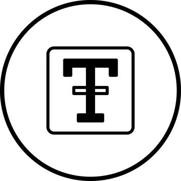 Text tool icon in simple line style represents typography and document editin Stock-Illustration