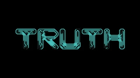 Text truth in the form of printed circuit board tracks Stock Footage 104322777