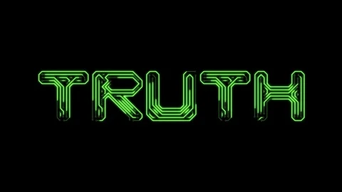 Text truth in the form of printed circuit board tracks Stock Footage 104329776