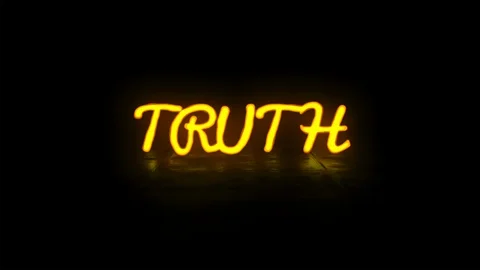 Text TRUTH ( neon text ) Stock Footage 98035889
