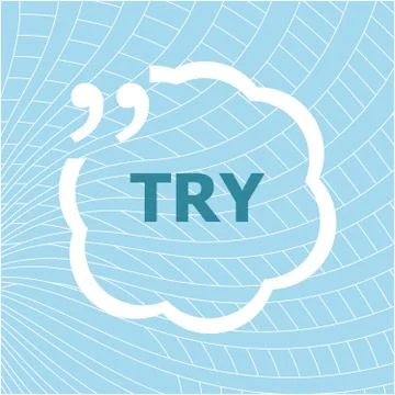 Text Try. Social concept Stock Illustration