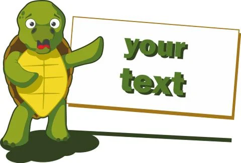 Text turtle Stock Illustration