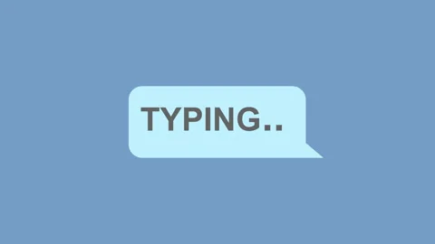 Text typing message bubble animation with Alpha Matte Stock Footage 342590072