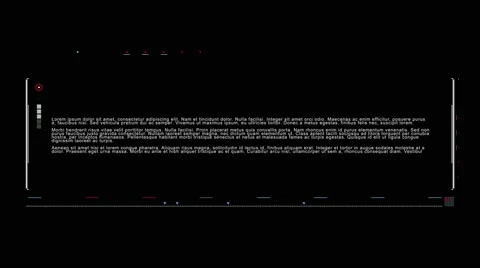 Text UI design on futuristic interface Stock Footage 65782492