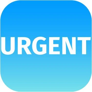Text urgent on blue icon Stock-Illustration