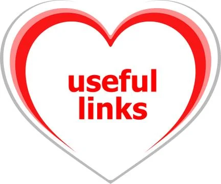 Text useful links. Information concept Stock Illustration