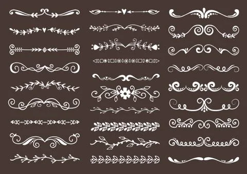 Text vector divider grunge retro vintage book design element text separators Stock Illustration