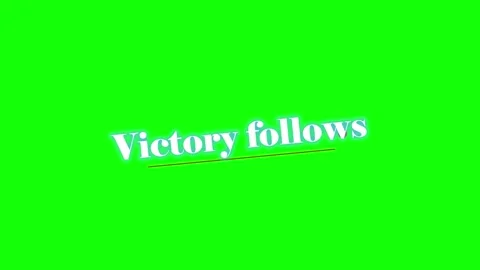 Text victor and follows animated on green screen background with words Victor Видео 345128564