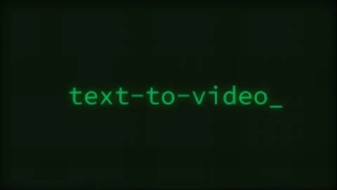 Text-to-Video Model, Typing Text, Retro Computer Screen Stock Footage 310110853