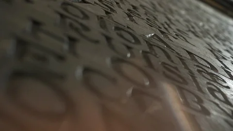 Text On The Wall Of The Ancient Temple. Video stock 110746836