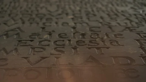 Text On The Wall Of The Ancient Temple. Stock Footage 110746900