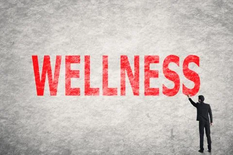 Text on wall, Wellness Fotos de archivo