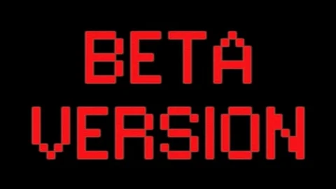 Text warn beta version Stock Footage 95848199