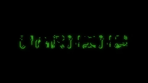 Text warning in the form of printed circuit board tracks Stock Footage 103947613