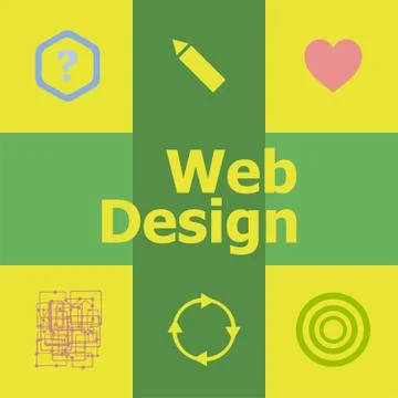 Text Web Design. It concept . Can be used for workflow layout, diagram, busin Illustrazione stock