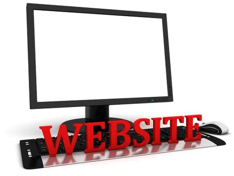 Text Website on the keyboard Stock Illustration