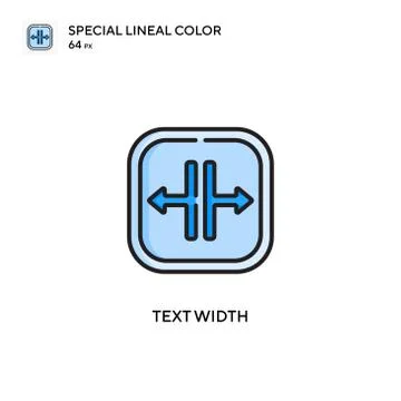 Text width Special lineal color icon. Illustration symbol design template for Stock Illustration