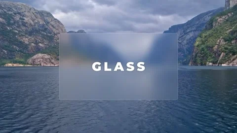 Text Window Glassmorphism Motion Effect AEP Stock After Effects