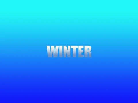 Text winter, with gradient background Stock Illustration