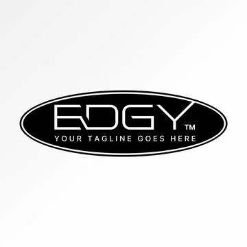 Text word Edgy font break young trendy person to monogram typography workshop Stock Illustration