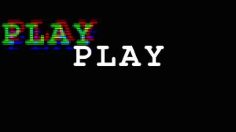 Text word PLAY with chromatic aberration effect and glitch animation during.. Stock Footage 343417829