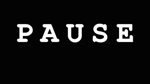 Text words PAUSE repeated in rows against black background for concept of i.. Video stock 343413898