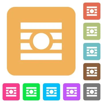 Text wrap around objects rounded square flat icons 스톡 일러스트