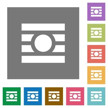 Text wrap around objects square flat icons Stock Illustration