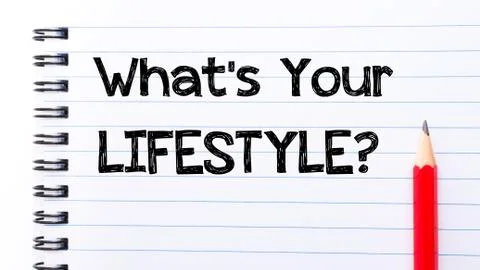 Text written on notebook page What is Your Lifestyle Stock Photos