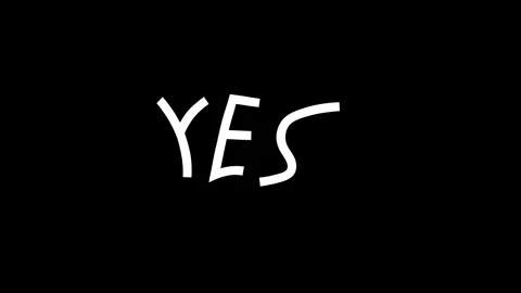 Text Yes - hand writing animation. 4K motion animation. Doodle Frame By Frame Video stock 280117582