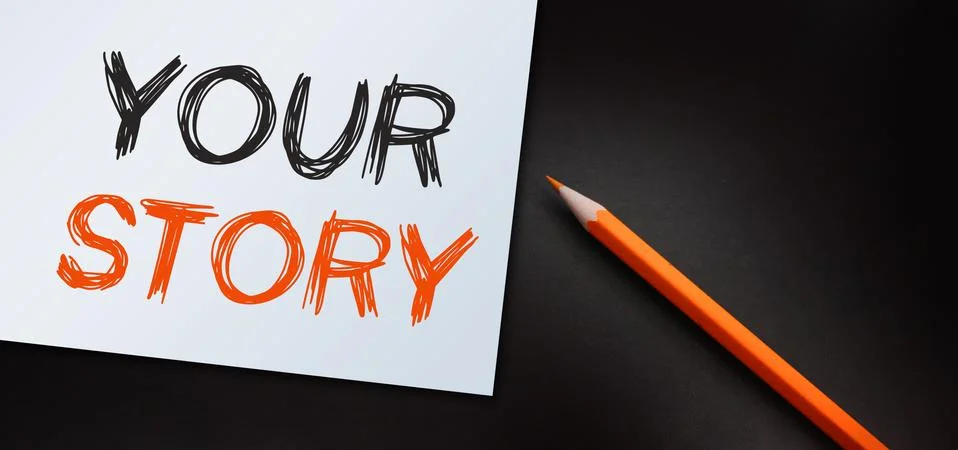 Text your story write on note paper. Business career concept Stock Photos