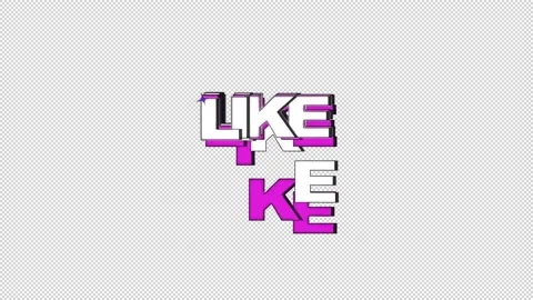 Like Text (YouTube) looped Stock Footage