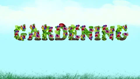Text Zoom Effect Gardening Meadow Background Image Stock Footage 318534124