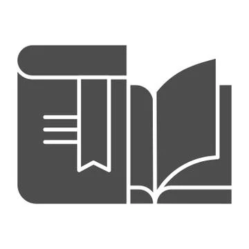 Textbook and notebook solid icon. Student book and workbook. Education vector 스톡 일러스트